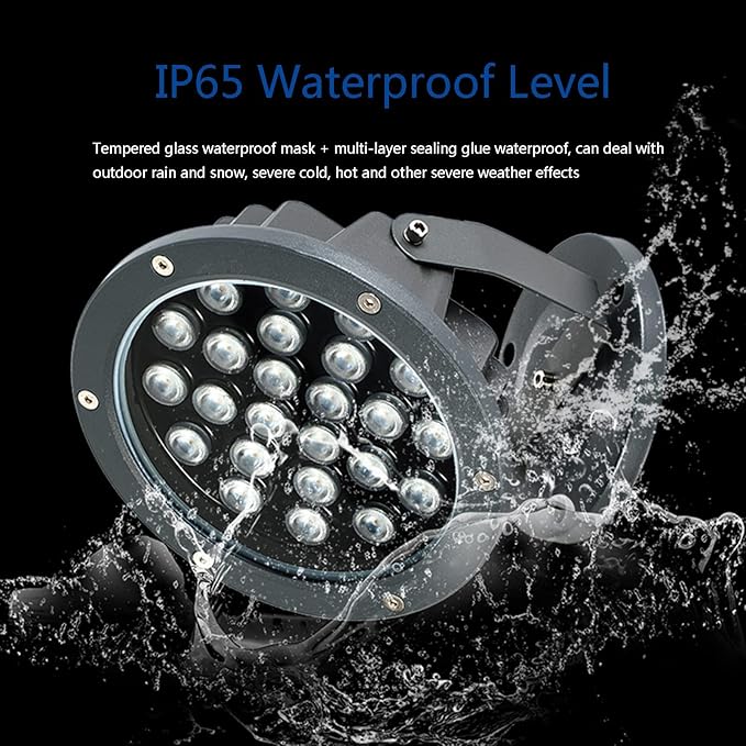 Outdoor LED Floodlights IP66 Waterproof Patio Spotlight Lamp Rotatable Round Garden Landscape Light for The Lawn Hotel Patio Tree Lights