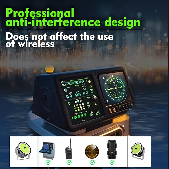110V-330V 1000W Large Fish Collector Light Abovewater Marine with 6.5Ft Power Cable Green LED Waterproof Spotlight 170KLM Lightning-Proof Fishing Light for Fishing Boats Sea Fishing Tunas and More