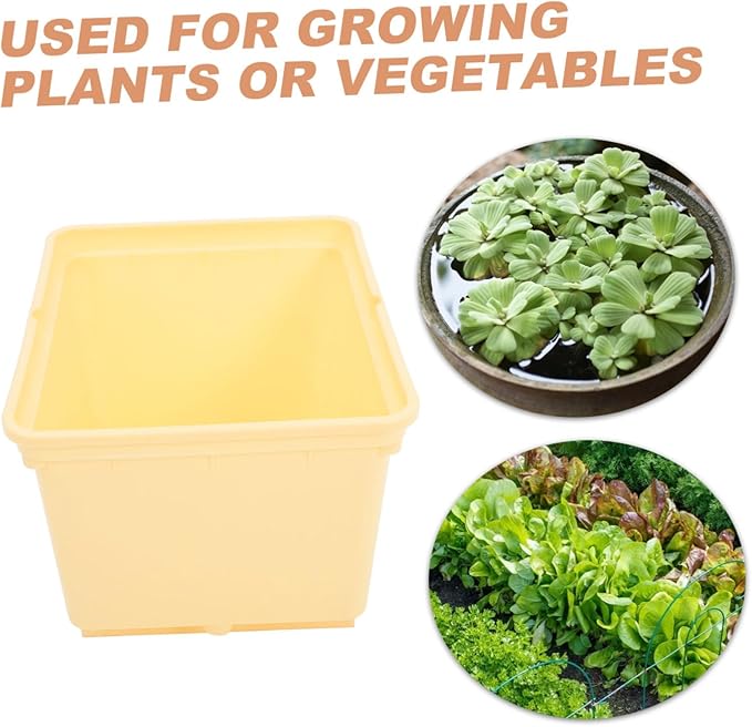 balacoo Soilless Planting Buckets for Greenhouse Durable Hydroponics Containers for Vegetables and Fruits Easy to Assemble Yellow Color No Lid