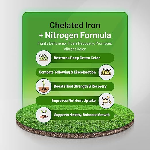 Covington Chelated Liquid Iron Concentrate (2.5 Gallon) Lawn &amp Garden Liquid Iron &amp Nitrogen Supplement for Plants Shrubs &amp Trees Treats Deficiency Discoloration Stunted Growth &amp R