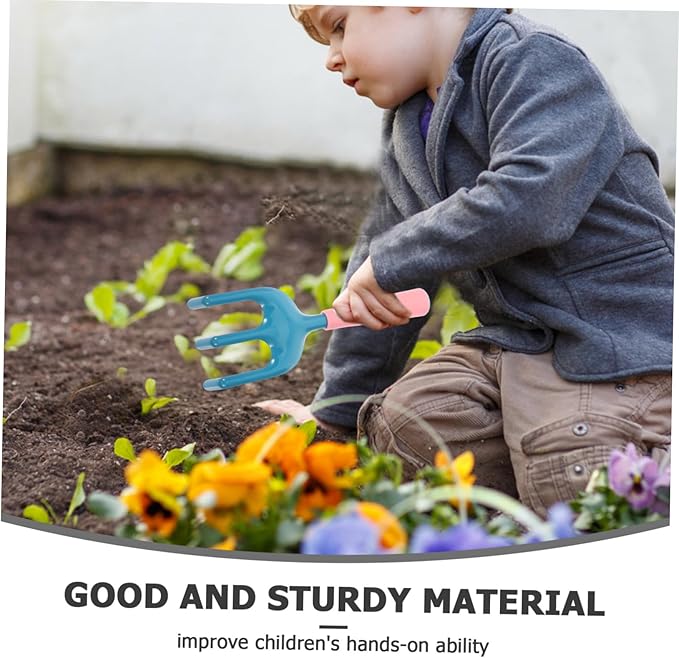 1set Boy Girl Gardening Tool Set Boy Girl Garden Kit Shovel Rake Gloves Apron Watering Can and Carry Bag Lightweight Tools for Boys and Girls