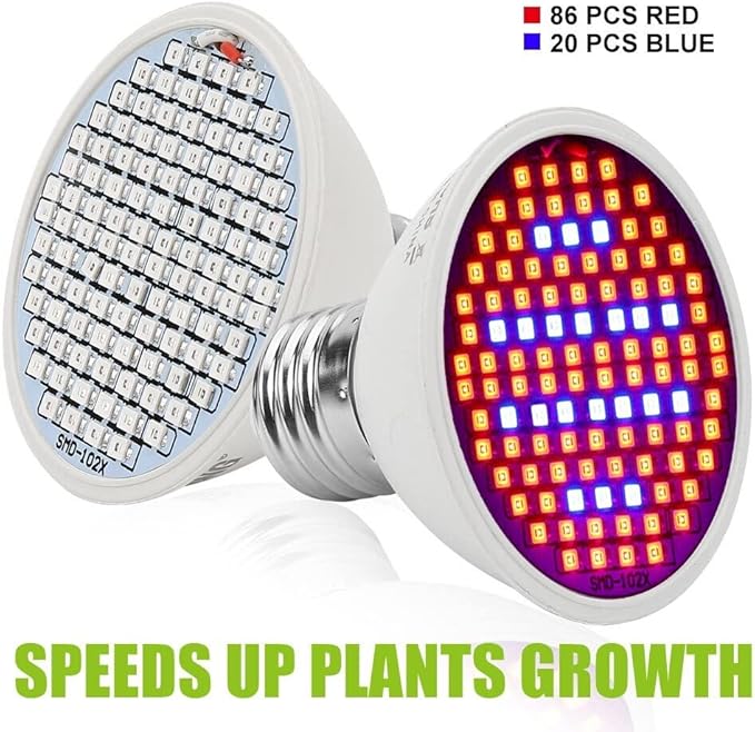 Luopan Indoor Lighting 20pcs/Lot AC85-265V 60LEDs 106LEDs Grow Light E27 Phyto Lamp Indoor LED Plant Growing Bulbs Greenhouse Grow Tent - Limited Time Offer (Size : 60LED)
