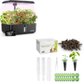 12 Pods Hydroponics Growing System Remote Control Charcoal &amp 140Pcs Hydroponic Pods Supplies