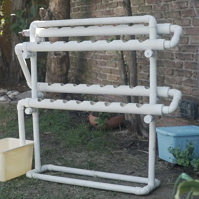 Hydroponic Kit N2 NFT System for 32 Plants Complete Indoor Garden with Nutrients Seeds &amp Accessories