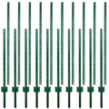 ARIFARO Metal Fence Posts 7 Feet assemblablePack of 10Sturdy Duty No Digging Garden U Post for Wire Fencing Steel Poles for Yard Outdoor