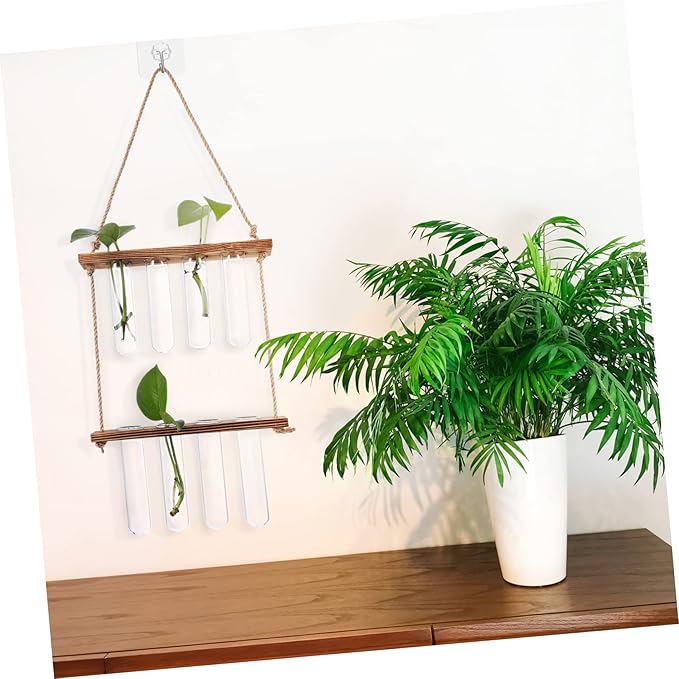 Wall Hanging Propagation Station Hydroponic Kit Plant Propagation Tubes for Home Decor