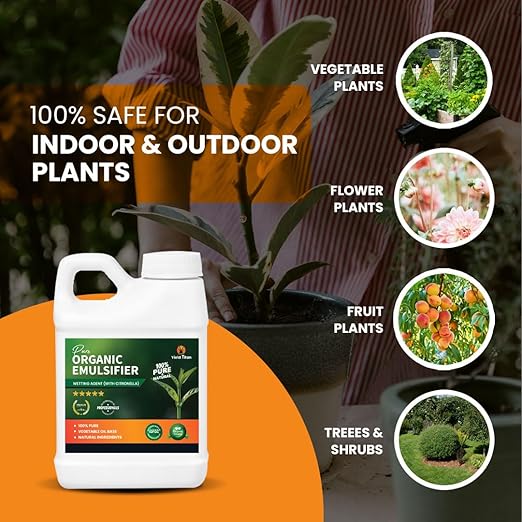 Pure Organic Emulsifier with Citronella - 100% Natural Wetting Agent for Enhanced Plant Absorption Eco-Friendly Formula (32 oz)
