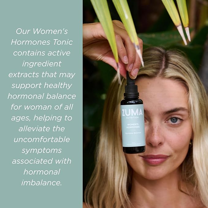 Zuma Nutrition Women's Tonic Vegan Herbal Liquid with Plant Based Nutrients for Everyday Women Wellness Water Soluble Herbal Tincture with Wild Harvested Herbs Non GMO 30 ML Bottle