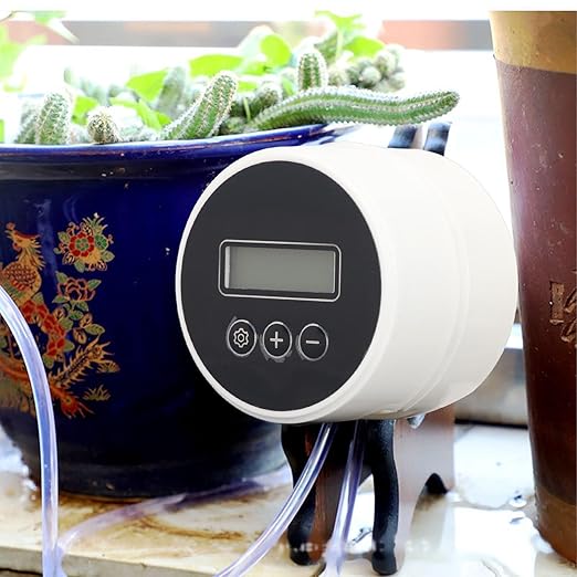 Automatic Drip Irrigation Kit LCD DIY Self Watering System USB or Battery Powered Home Smart Drip Irrigation Timer for 10 Indoor Plants