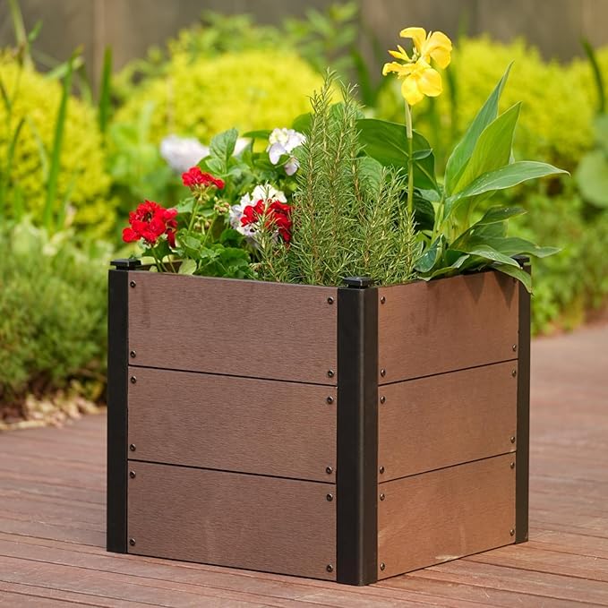 Rectangular Raised Garden Bed- Portable Garden Raised Beds Outdoor Planter Box Planting Bed for Vegetables Herbs Flowers
