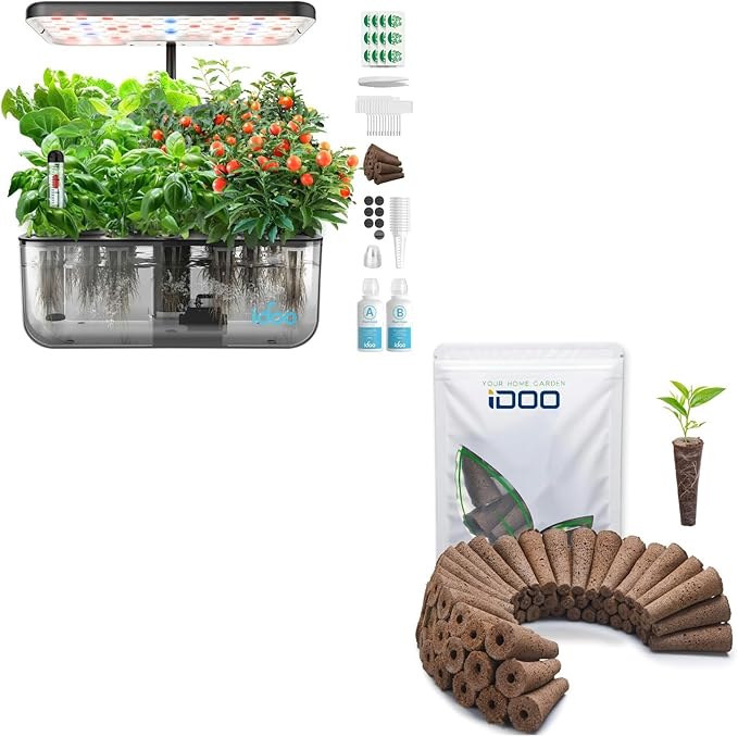 iDOO Hydroponics Growing System Kit &amp Growth Sponges 60 Pcs