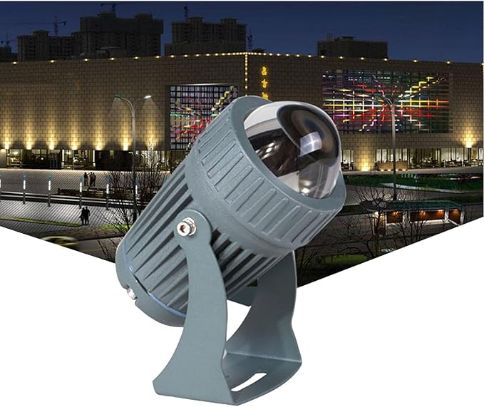 10W LED Beam Spotlight - Rotatable Long Range Floodlight IP65 Waterproof Outdoor Wall Washer Light Narrow Beam Architectural Lighting (Green 12V Red 24V)