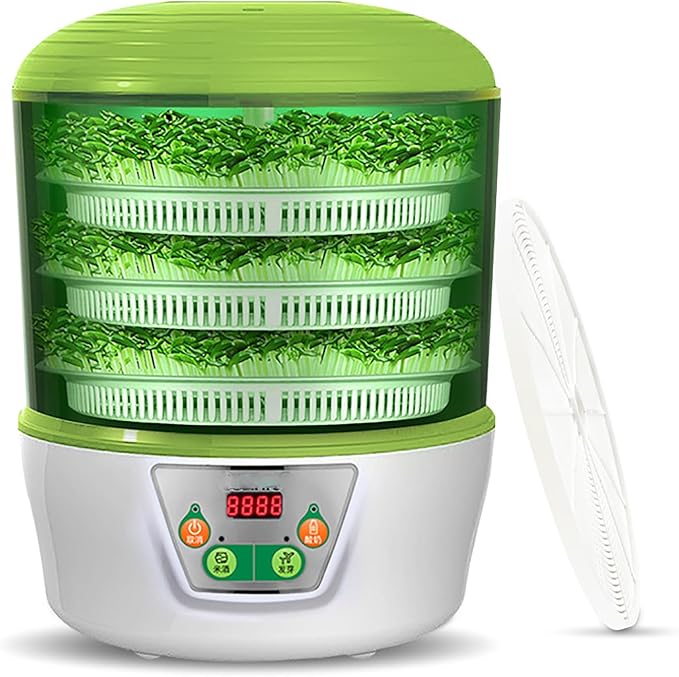 Electric Bean Sprout MachineIntelligent Seed Germination KitIntelligent Constant Temperature1.25L Large Capacity Water Tank Ideal for Sp