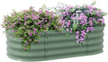 Galvanized Raised Garden Bed Kit Easy DIY Metal Planter Box for Flowers Herbs &amp Vegetables