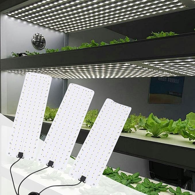 LED Grow Lights Full Spectrum Indoor Plant Growing Lamp with Timer Function for Orchids Tomatoes Plants High PPFD Energy Saving (3 Head)