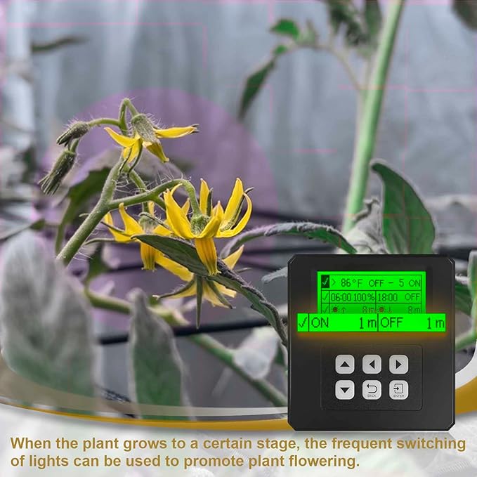 VBR-C100 Grow Light Controller Sunrise SunsetTiming ON | OffPower%Cycle SwitchHigh Temperature Light Off.RJ11RJ14.