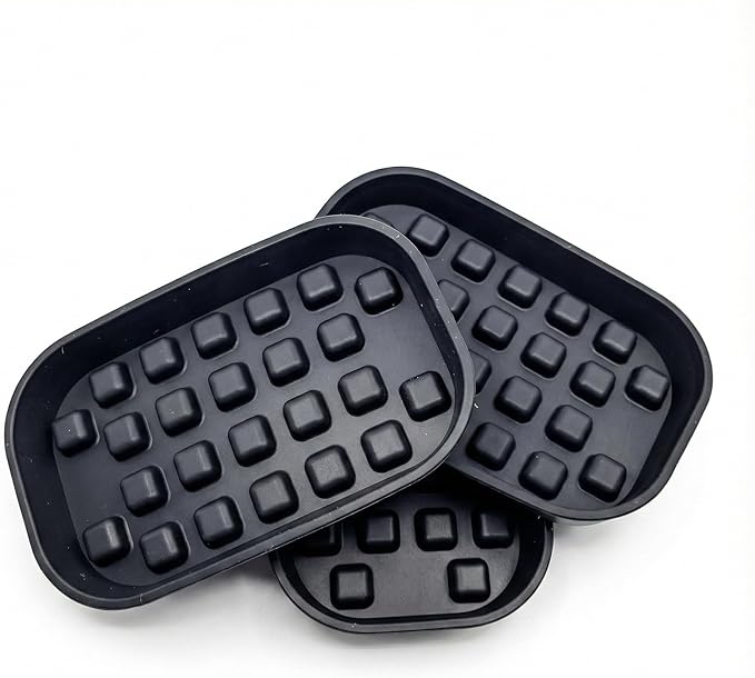 Microgreens Growing Trays - Set of 3 Proprietary Silicone Seed Starter Tray - Danish Design Seedling Tray for Indoor Grow Kit - Replacement Plant Tray for Seed Starting (No Seeds)