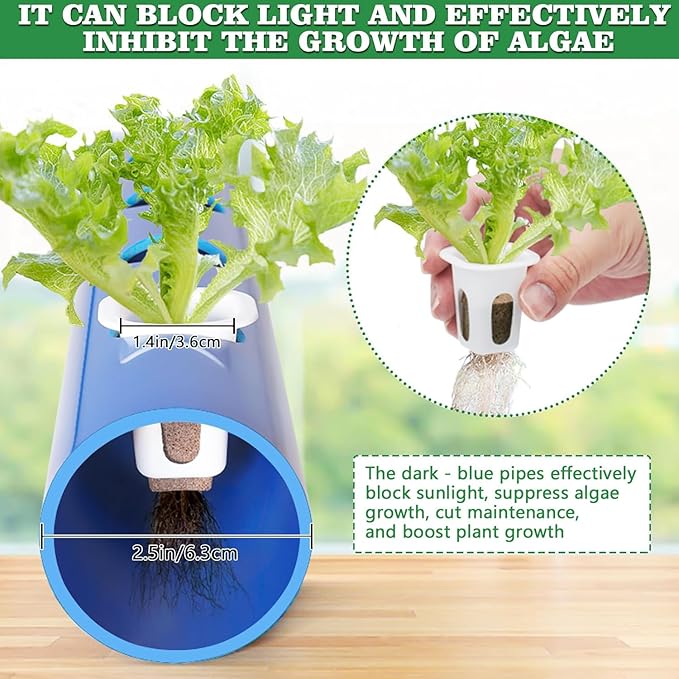 Hydroponics Growing System Kit for VegetablesFlowers Fruits and Herbs with 108 Plant Sites Suitable for Indoor and Outdoor Block Light Design