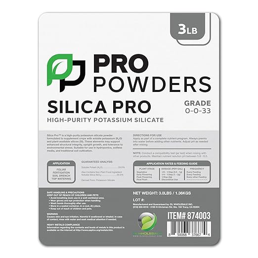 Pro Powders Silica Potassium Silicate 3LB Powder - Makes up to 2700 Gallons - Stengthens Branches &amp Nutrient Delivery System &amp Reduces Stress