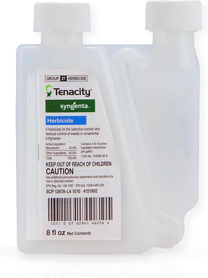 Syngenta Tenacity Herbicide - Pre-Emergent and Post-Emergent Weed Control 8-oz. Liquid Weed Killer for Lawns and Turf Grasses Active Ingredient Mesotrione Herbicide (3 Pack)
