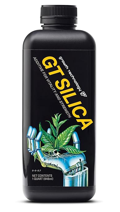 Growth Technology GT Silica Liquid Mineral Additive w/Potassium Silicate for Plant Support Strong Roots &amp Healthy Foliage – Indoor Houseplants Outdoor Gardens Trees &amp Lawn Care – 1 Quart (9