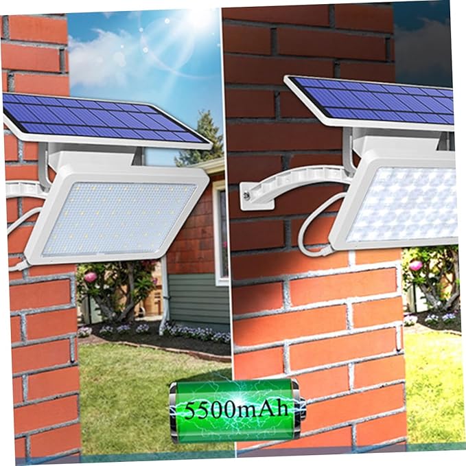 Solar Wall Lamp Practical Split Garden Light for Patio Courtyard and Stairway Illumination White