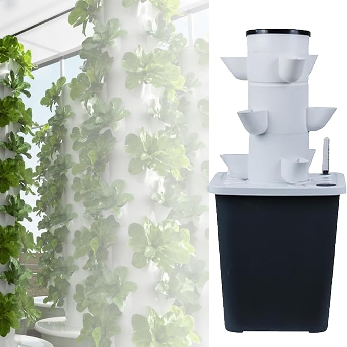 Vertical Garden Planting Box Indoor Garden Hydroponic Planting System DIY Hydroponic Planting Kit Suitable for Herbs Fruits and Vegetables(15 Holes)