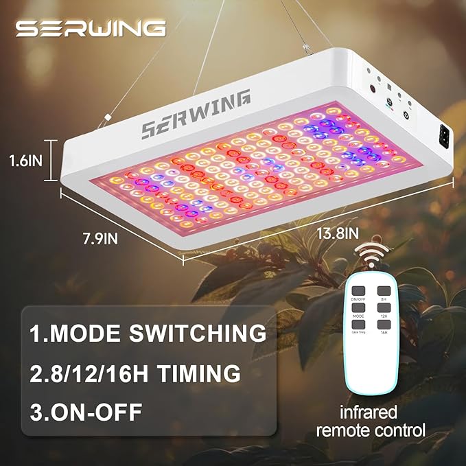A1000 LED Grow Light Full Spectrum2024 Upgraded Dual Chip LED Full Spectrum Plant Grow Light Plant Grow Light with Veg &amp Bloom Switch for Hydroponic Indoor Plants Veg and Flower Growing