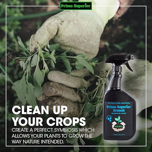 Drench Spray (15 fl.oz) – Plant inoculant &amp Growth Stimulant. Safe for Family Pets &amp Environment. Organic Compliant for Vegetable Gardens lawns &amp House Plants. Indoor &amp Outdoor use.