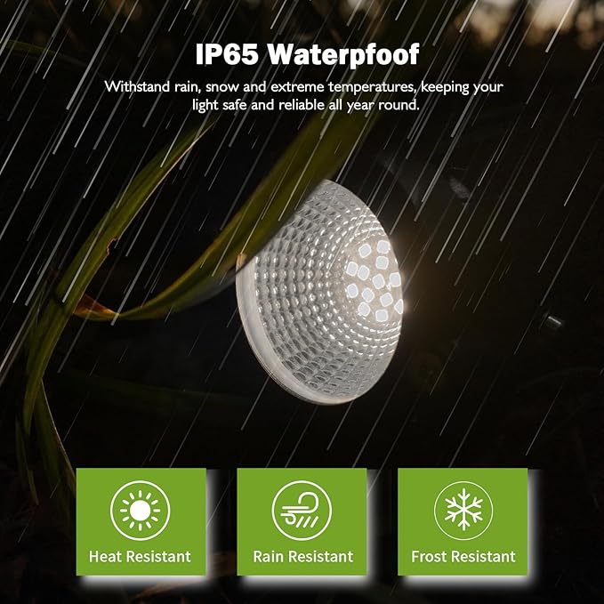 Outdoor Spotlight Cool White 6000K 10W LED Spot Lights Outdoor for Yard Garden Tree 120V Plug in Landscape Lighting with IP65 Waterproof for Halloween Christmas Decor 4 Pack