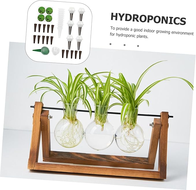 Hydroponic Growing System Kit with Humidity Dome 24-Piece Plant Baskets and Grow Sponges for Indoor Gardening