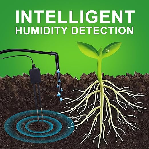 （2 Sets） Indoor Plant Automatic drip Irrigation kit Suitable for Automatic Watering System of 15 Potted Plants programmable Water Timer Intelligent Humidity Detection (2 Sets)