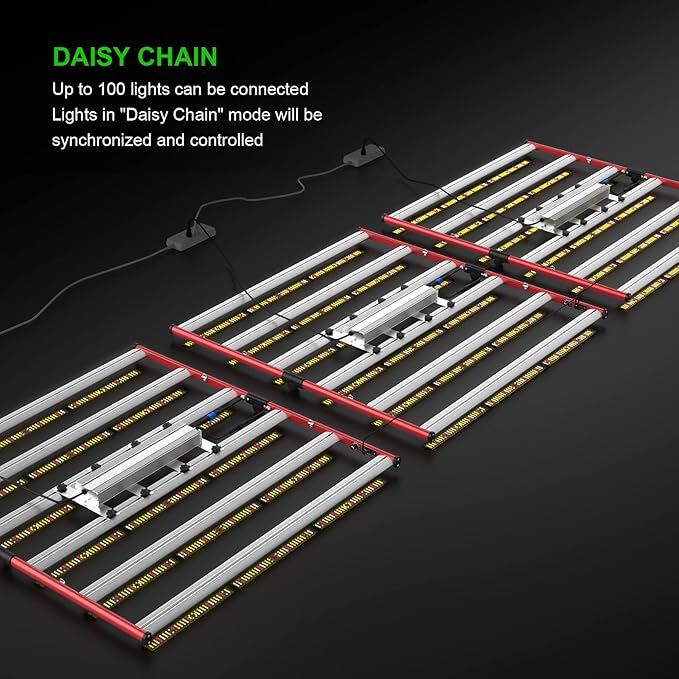 AGLEX 600W LED Grow Lights Full Spectrum Grow Light with UV IR Daisy Chain Plant Bar Style Grow Light Foldable &amp Dimmable for Indoor Growing Commercial Hydroponic Growing Lamp 5x5ft Core Coverag