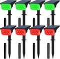 T-SUNUS Halloween Solar Lights Outdoor Green LED Landscape Spotlight Red Christmas IP65 Waterproof for Flag Tree Garden Yard Patio