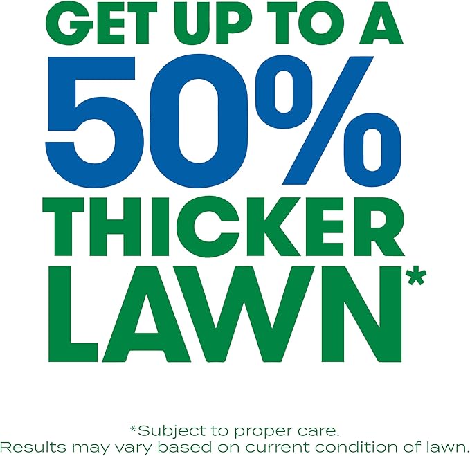 Scotts Turf Builder Thick'R Lawn Sun and Shade Combination Seed Fertilizer and Soil Improver Thickens Thin Grass 40 lbs.