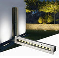 Outdoor Buried Lamp Recessed Landscape Lights IP65 Waterproof Ultra-Thin LED Spotlight AC85-265V Stainless Steel Long Strip Wall Lights for Driveway BridgeYellow 24W