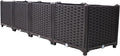 Donext Brown Modern Planter Box OutdoorsExtra Deep Raised Garden Bed Balcony Planters with Drainage Layer Outdoor Flower Vegetable Pot(63 L X 15.7 D X 14.7 H)
