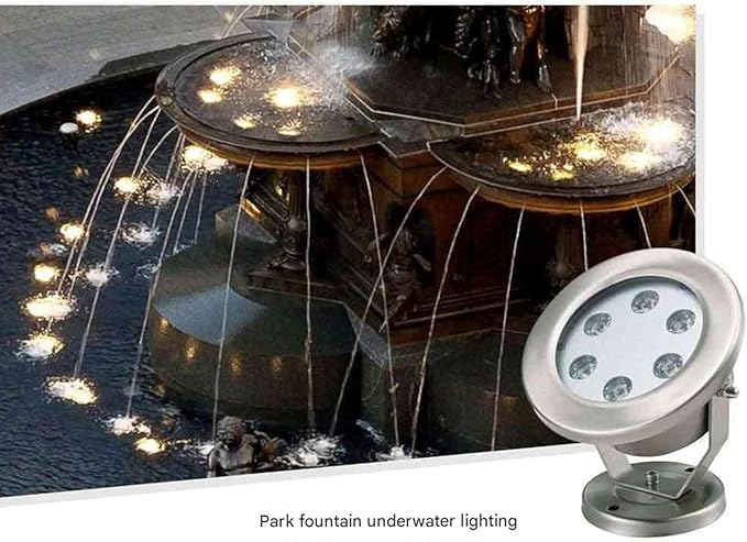 Submersible LED Fountain Lights - Underwater Landscape LightWaterproof Energy Saving Lights for Fish Pond Tank Pool Water Garden(White24W(DC24V))