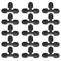 uxcell 15Pcs 1/2 Drip Irrigation Fittings Lock Barbed Tee Connectors for 1/2 Inch Tubing (16mm OD) Drip Tubing Barbed Connectors for Irrigation Tubing