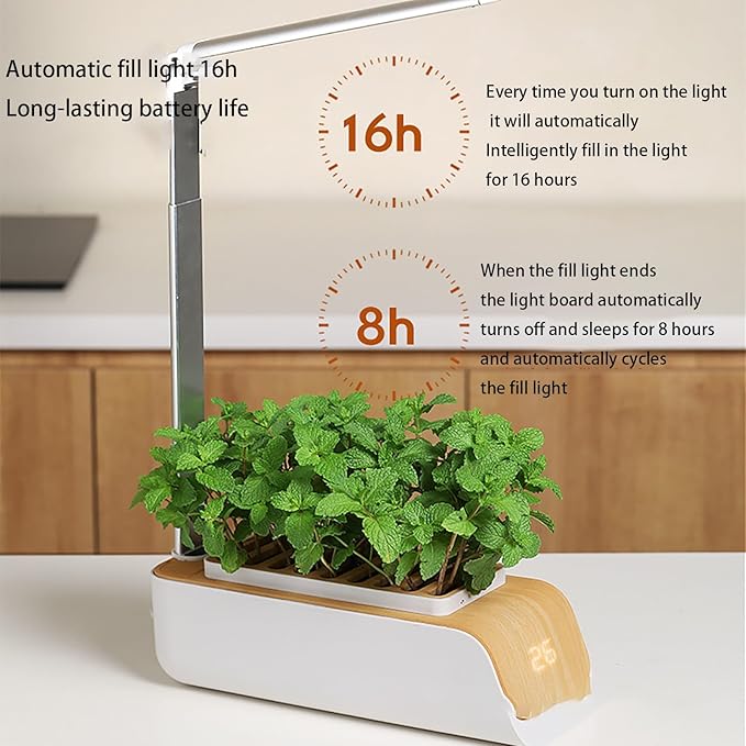 Hydroponic Indoorvegetable Seed Starter Kithydroponic Planters Quiet Hydroponic System with LED Lights for Growing Herbs and Greens