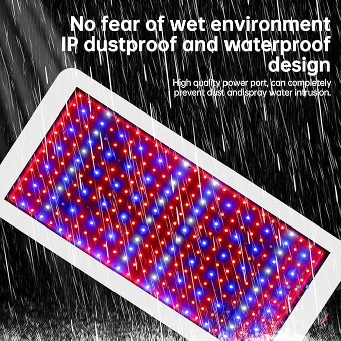 LED Plant Illuminators for Indoor Gardens | Full Spectrum 216 LEDs with 3 Modes | Weatherproof &amp Height Adjustable | 215sq.ft Coverage
