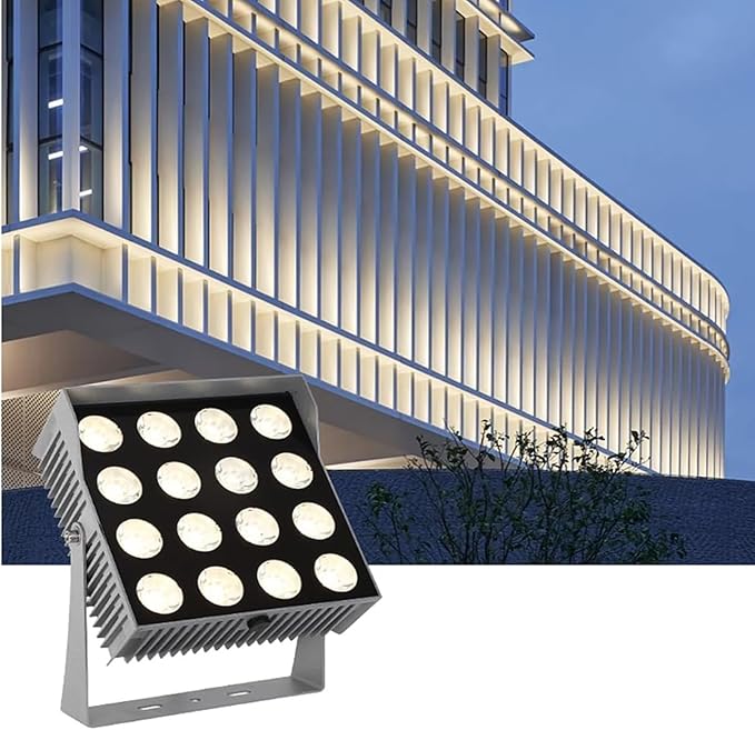 Square Narrow LED Flood Light - AC220V Spotlight Led Beam Lamp 30°A Beam of Light Spotlight Waterproof Long-Range Projection Lights Outdoor Wall Washer LampYellow 18w