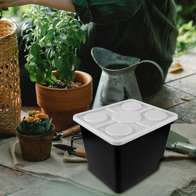 Happyyami Soilless Cultivation Bucket for Hydroponic Plants for Indoor Growing System Easy to Assemble Stable for Vegetables Fruits and Flowers