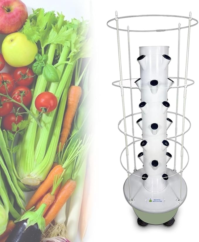 Hydroponics Growing System Smart Garden Planter Hydroponic Tower Indoor Herb Garden Hydroponices Growing Kits with Pump ControllerSeedling Tray B(36Pots)