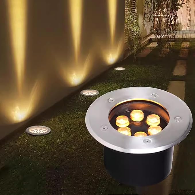 Outdoor Recessed Ground Light LED Underground Light IP66 Waterproof Buried Lights AC85-265V Spotlight for Garden Sidewalk Stair Pathway Walkway Yard Landscape Lighting