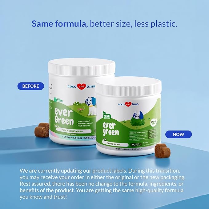 Grass Burn Spot Soft Chews - Pee Grass Spot Saver Caused by Dog Urine - Dog Urine Neutralizer for Lawn with Canine Enzyme Blend Probiotics and Cranberry.