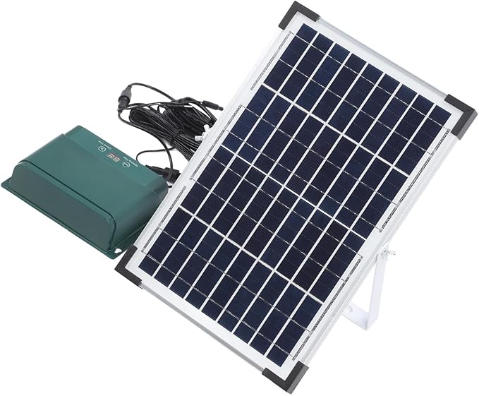 Solar Automatic Drip Irrigation Kit 18V 10W Polycrystalline Silicon Solar Powered Auto Watering Gardening System for Indoor Outdoor Plants Gardens Balconies Terraces