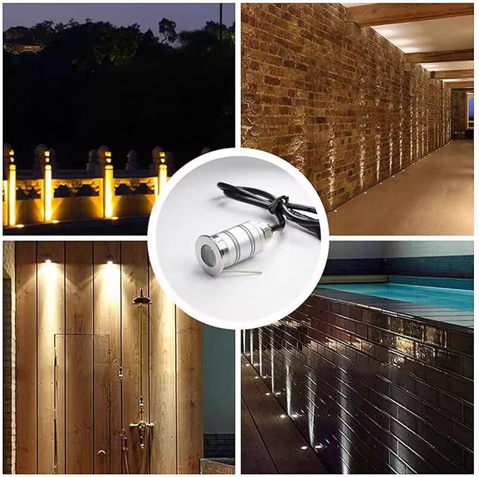 2/4PCS Spotlight Led Beam Light - Led Spot Lights Mini 15° Narrow Beam Angle Spotlight 12V-24V DC IP67 Waterproof Underground Outdoor Landscape Lighting for4pcs Cool White 6000k-12V
