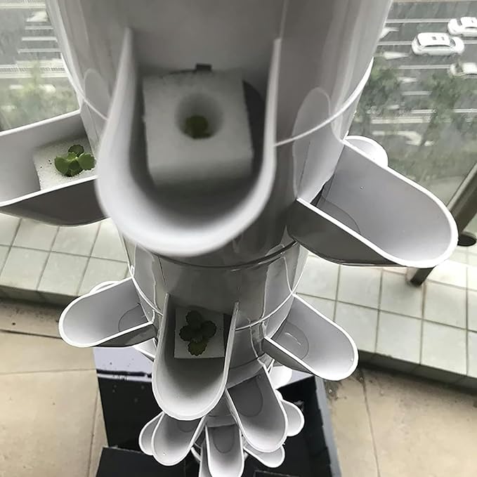 Hydroponics Tower 45 Pots Hydroponic Growing System Garden Tower Growing Kit Seeding Bed for Indoor Gardening Grow Herbs Fruits Vegetables