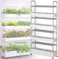 Hydroponic Tower Growing kit with LED Grow Light Indoor Hydroponic Self-watering Growing Kit48/64 /90/120 Planting Spacesfor HerbsFruitsVegetables64hole